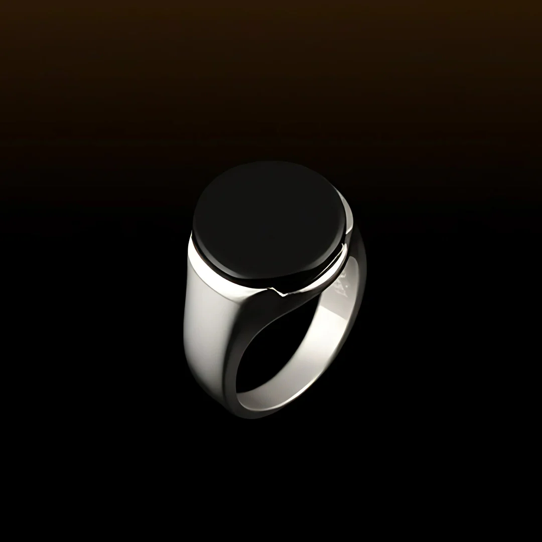 Obsidian Signet Ring