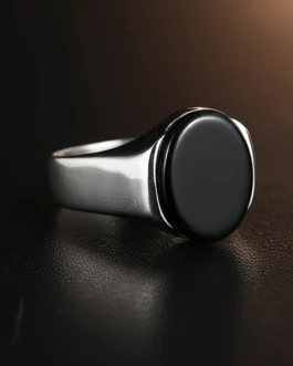 Obsidian Signet Ring