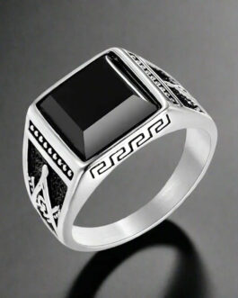 Grecian Onyx Signet Ring